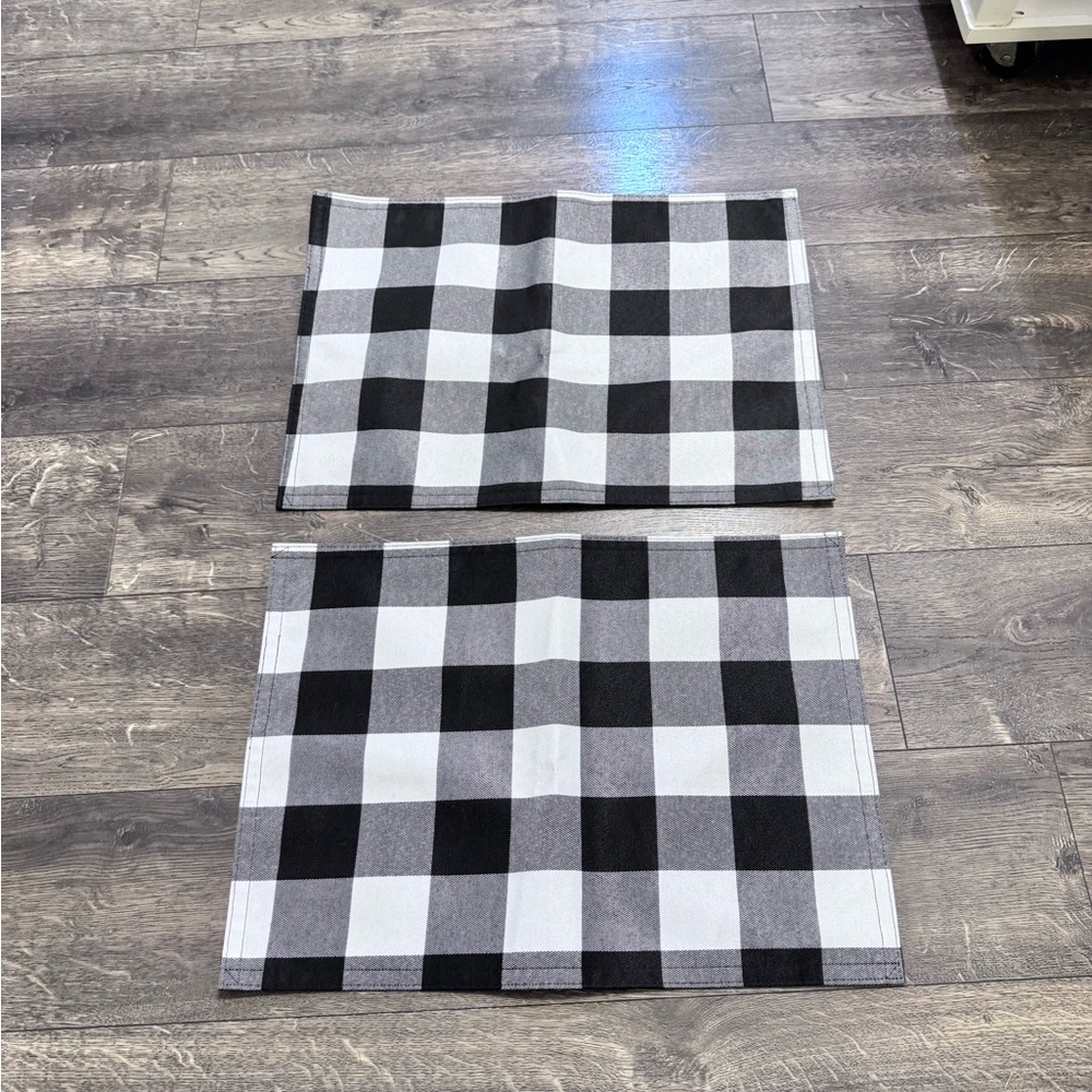 Buffalo‎ Plaid Black and White Placemats